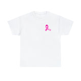 Breast Cancer Awareness Ribbon of Hearts Unisex Heavy Cotton Tee