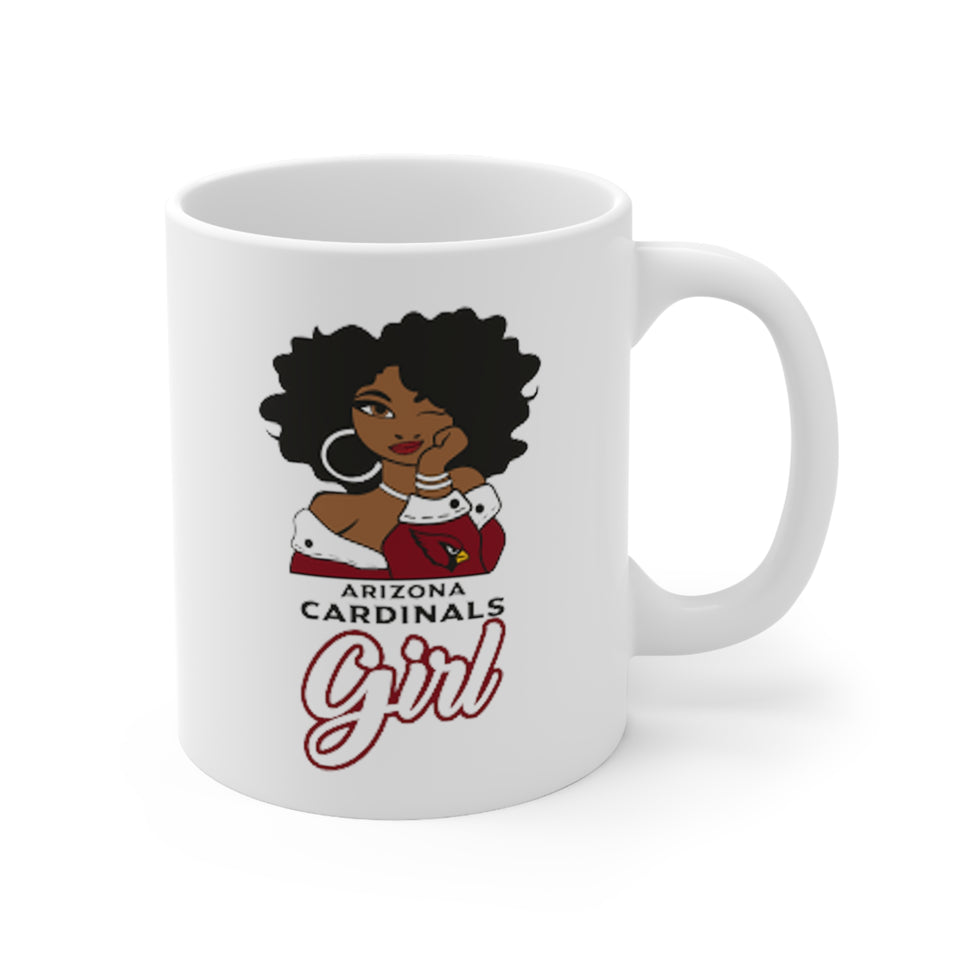 Arizona Cardinals Girl Ceramic Mug 11oz