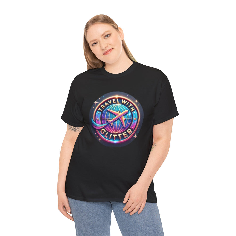 Travel With Glitter Unisex Heavy Cotton Tee