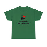 I Love My Golden Retriever Unisex Heavy Cotton Tee