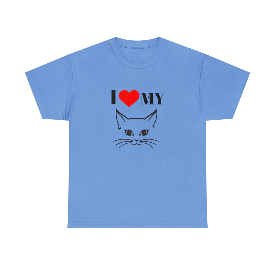 I Love My Cat Unisex Heavy Cotton Tee
