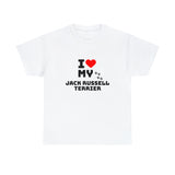I Love My Jack Russell Terrier Unisex Heavy Cotton Tee