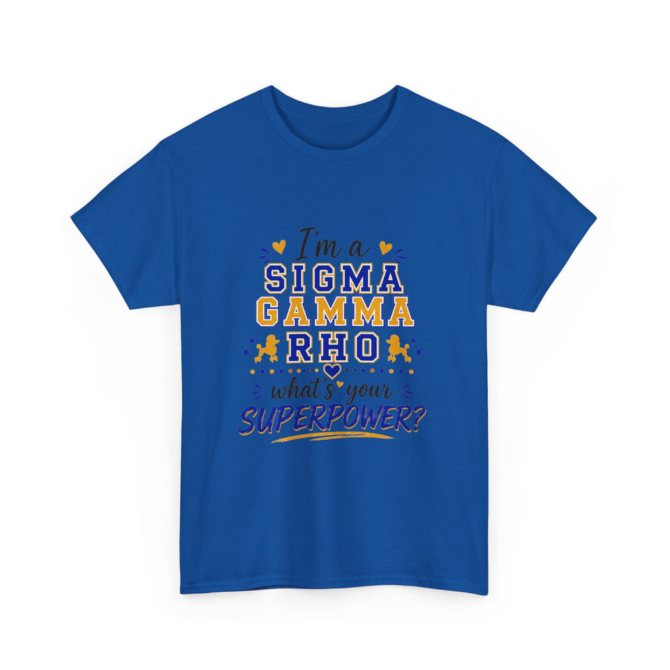 I'm A SG Rho, Whats Your Superpower? Unisex Heavy Cotton Tee