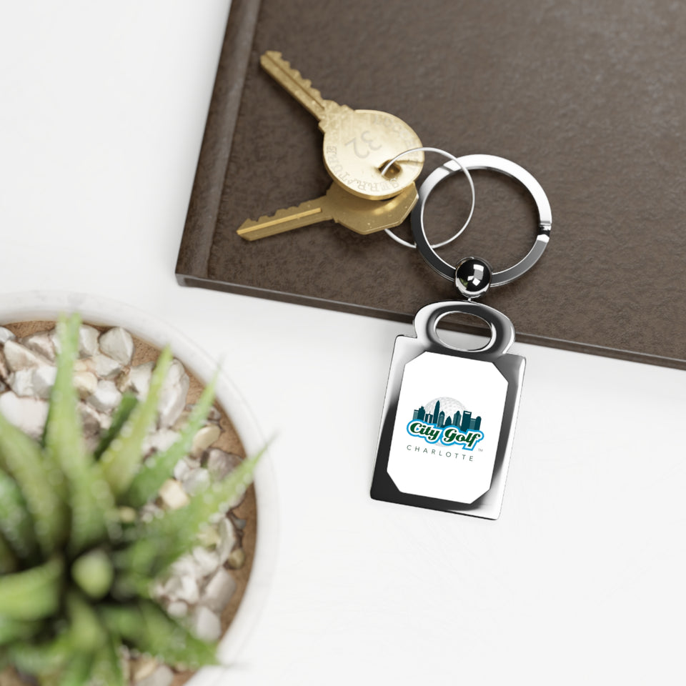 City Golf Charlotte Rectangle Photo Keyring