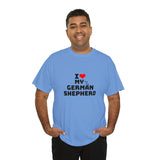 I Love My German Shepherd Unisex Heavy Cotton Tee