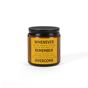 Overcome Scented Soy Candle (Multi-Size, Amber Jar)