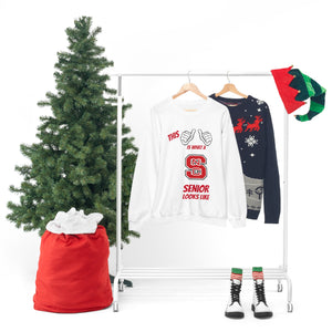 This Is What A NC State Senior Looks Like Unisex Heavy Blend™ Crewneck Sweatshirt