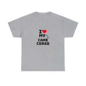 I Love My Cane Corso Unisex Heavy Cotton Tee