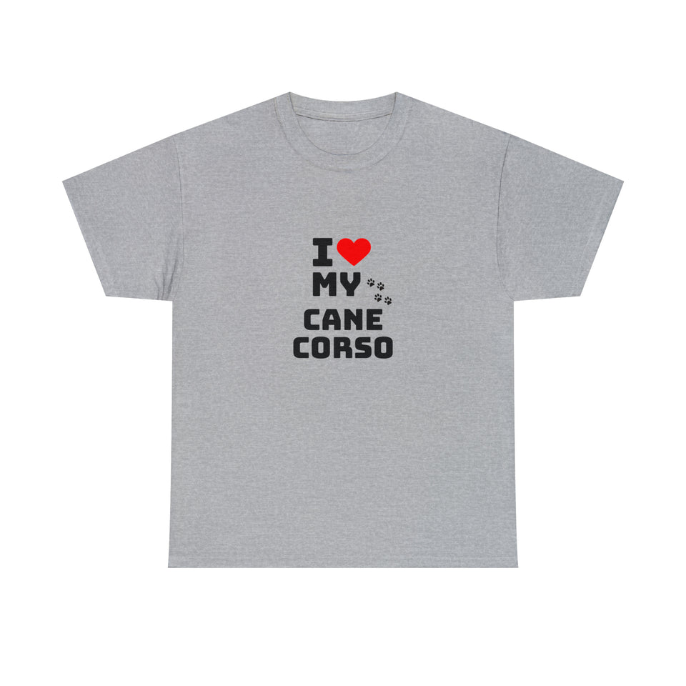 I Love My Cane Corso Unisex Heavy Cotton Tee