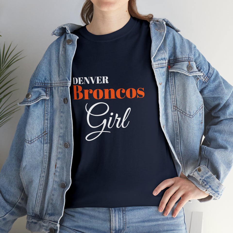Denver Broncos Girl Unisex Heavy Cotton Tee