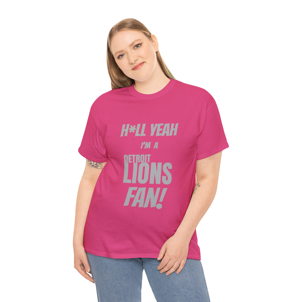 Detroit Lions Football Unisex Heavy Cotton Tee
