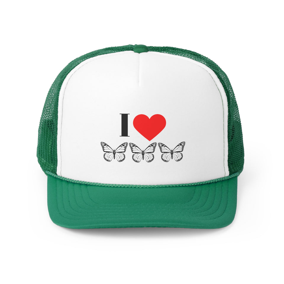 I Love Butterflies Trucker Caps