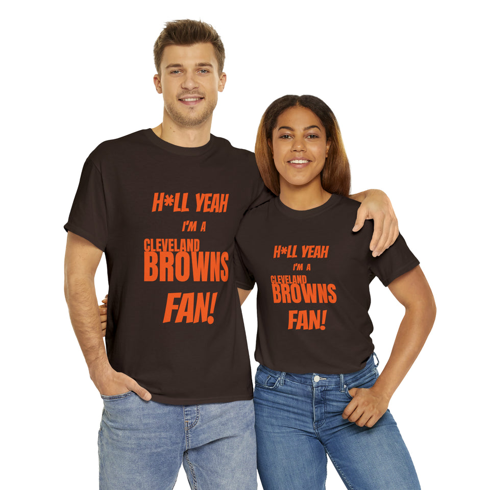 Cleveland Browns Football Unisex Heavy Cotton Tee