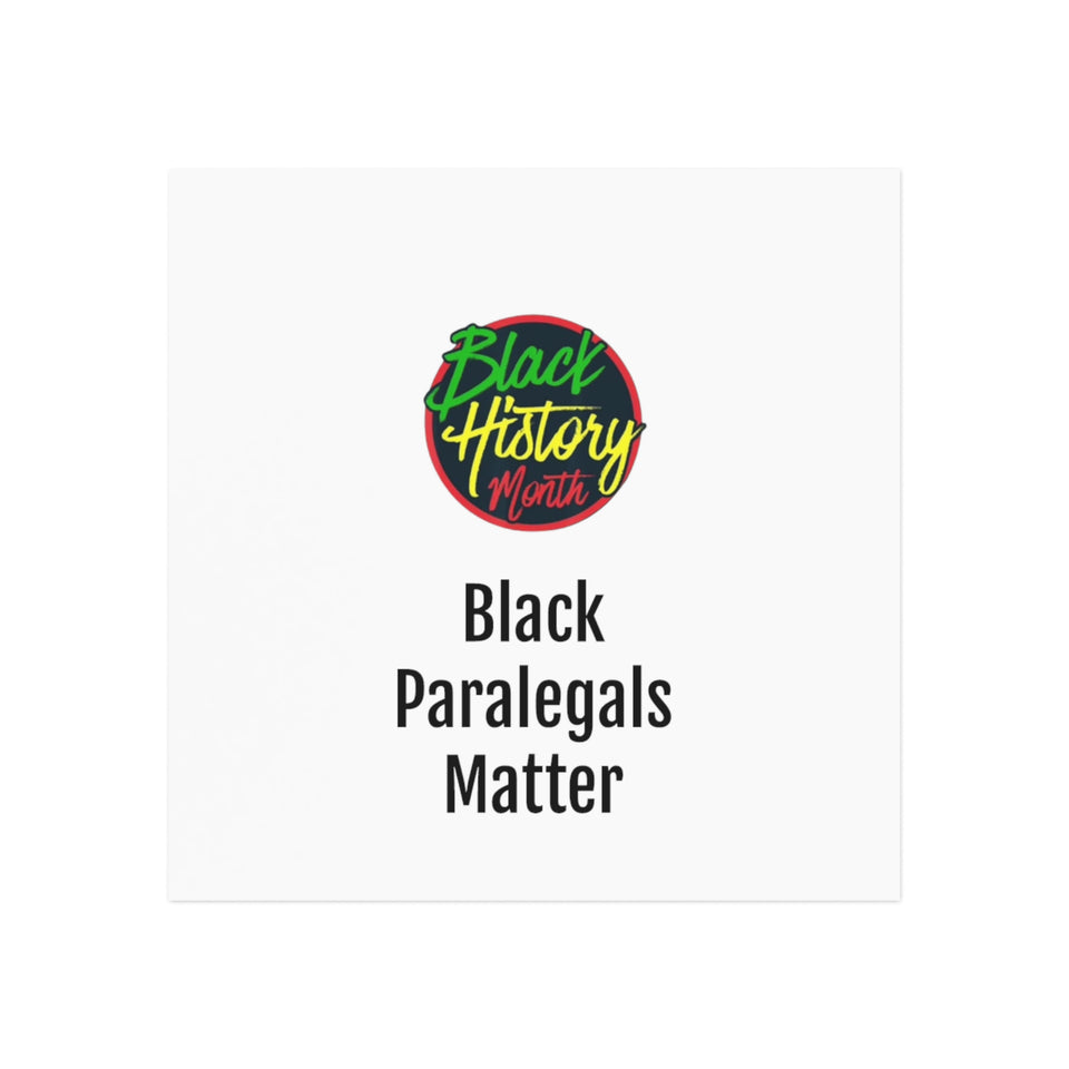 Black Paralegals Matter Square Magnet