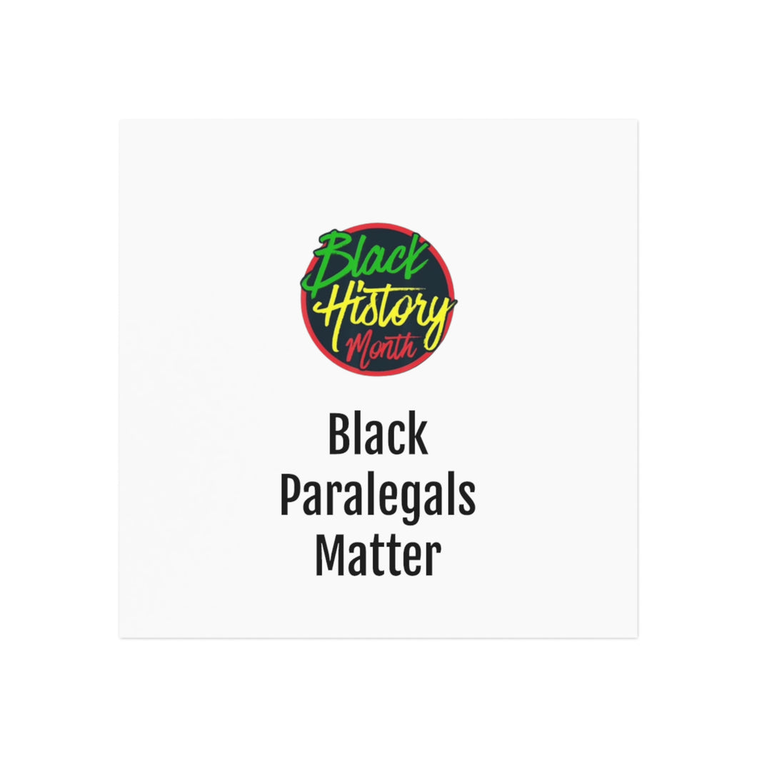 Black Paralegals Matter Square Magnet