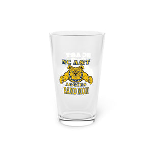 NC A&T Band Mom Pint Glass, 16oz