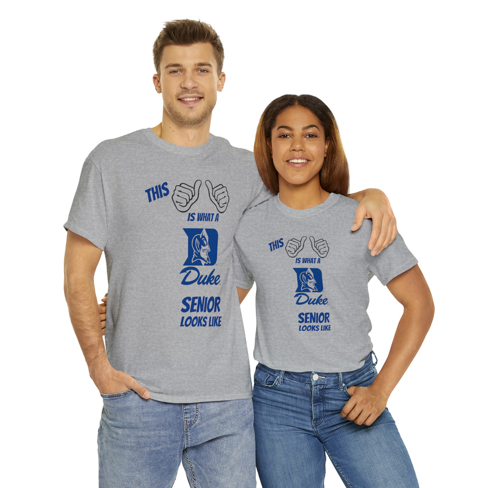 This Is What A Duke Senior Looks Like Unisex Heavy Cotton Tee