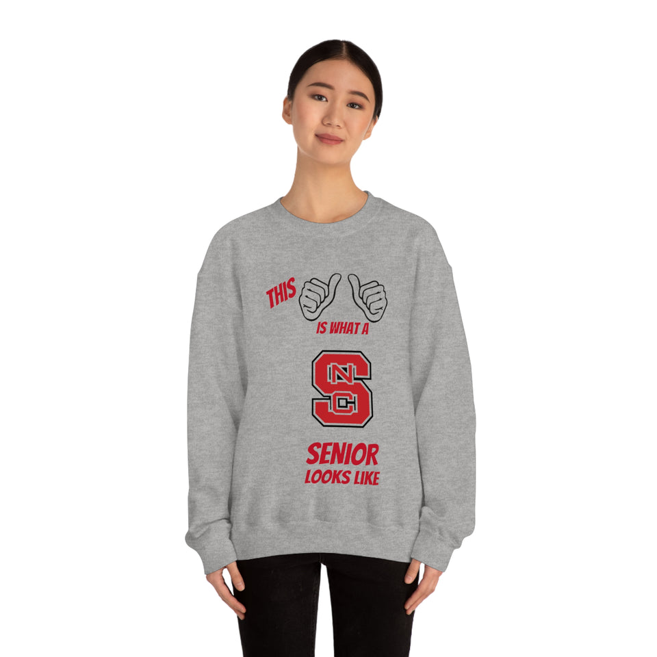 This Is What A NC State Senior Looks Like Unisex Heavy Blend™ Crewneck Sweatshirt