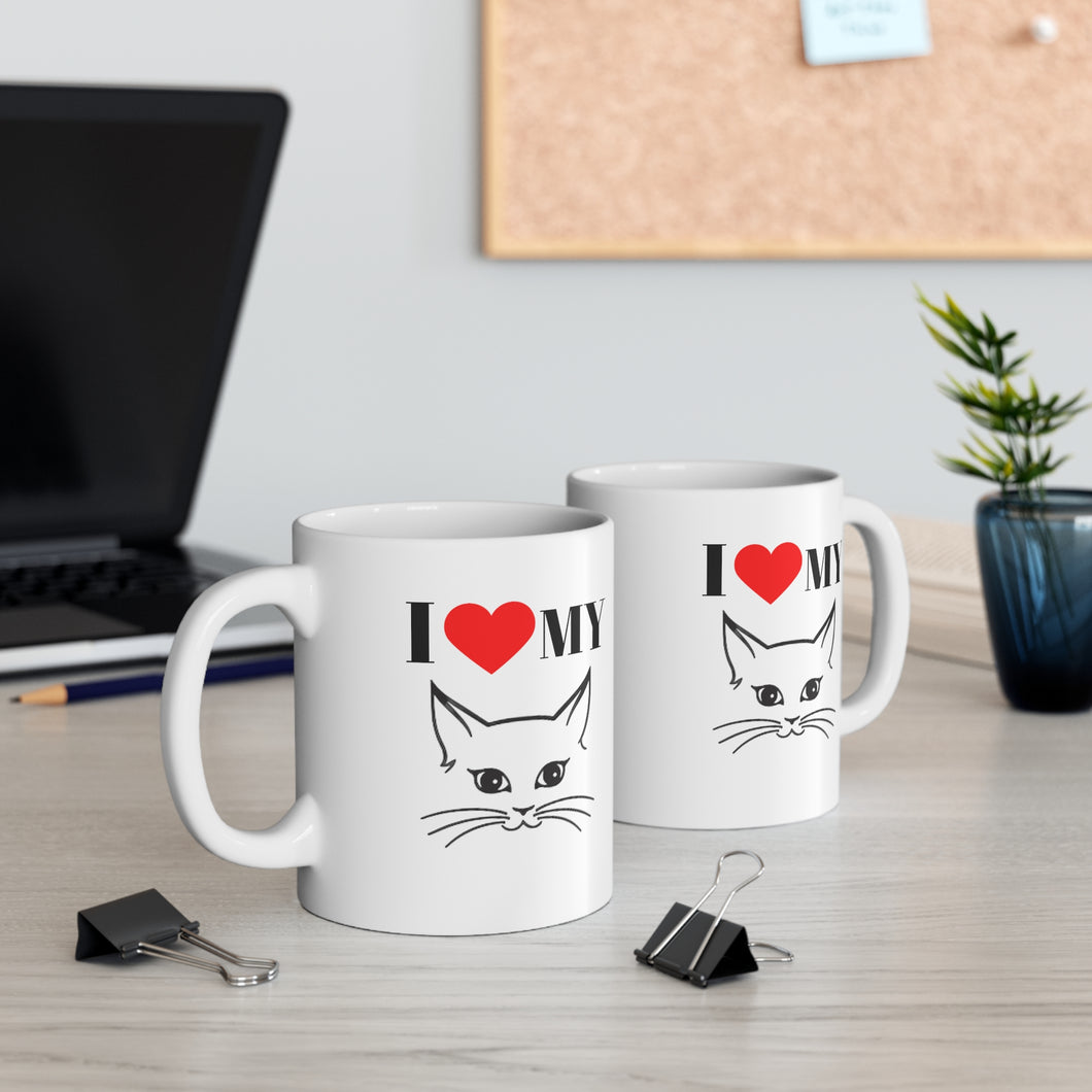 I Love My Cat Ceramic Mug 11oz