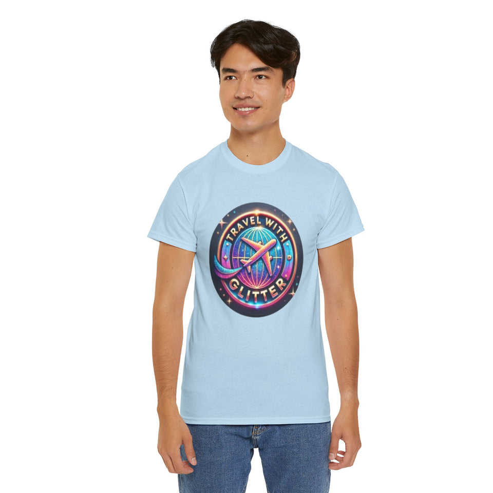 Travel With Glitter Unisex Heavy Cotton Tee