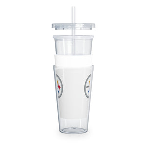 Pittsburgh Steelers Plastic Tumbler with Straw