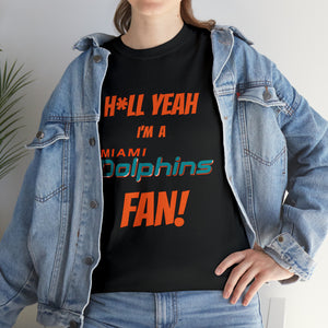 Miami Dolphins Football Unisex Heavy Cotton Tee