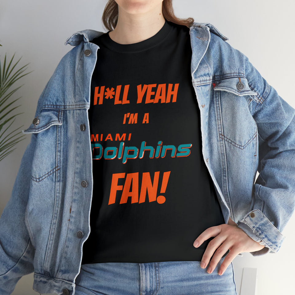 Miami Dolphins Football Unisex Heavy Cotton Tee