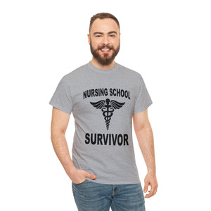 Nursing School Survivor Cotton Tee
