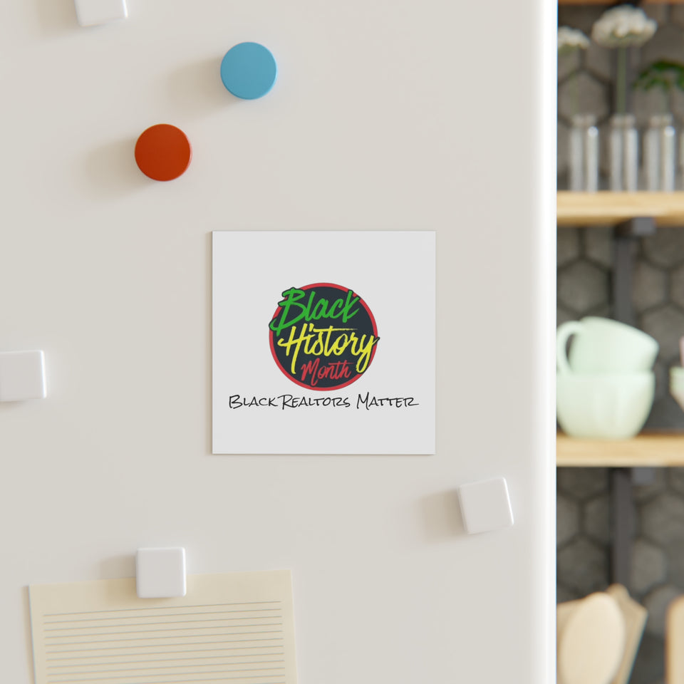 Black Realtors Matter Square Magnet