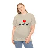 I Love Horses Unisex Heavy Cotton Tee