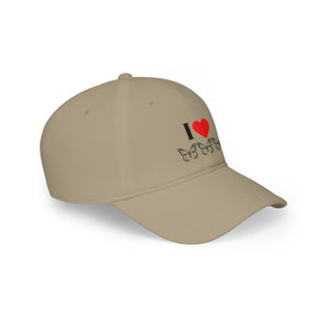 I Love Butterflies Low Profile Baseball Cap