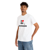 I Love My Greyhound Unisex Heavy Cotton Tee