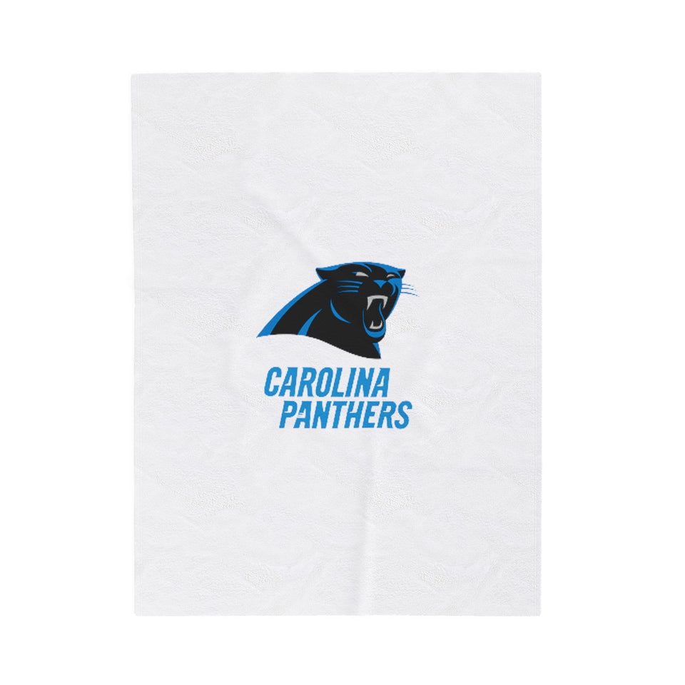 Carolina Panthers Velveteen Plush Blanket