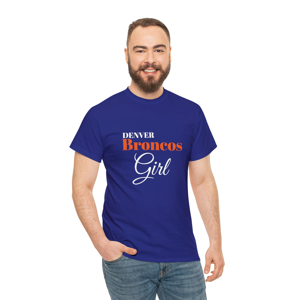 Denver Broncos Girl Unisex Heavy Cotton Tee