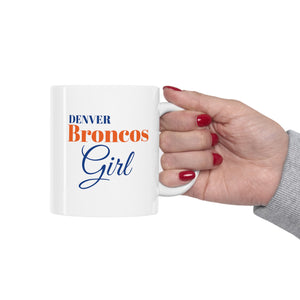 Denver Broncos Girl Ceramic Mug 11oz