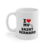 I Love My Saint Bernard Ceramic Mug 11oz