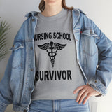 Nursing School Survivor Cotton Tee