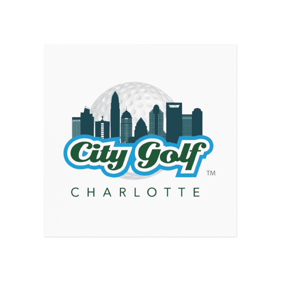 City Golf Charlotte Square Magnet