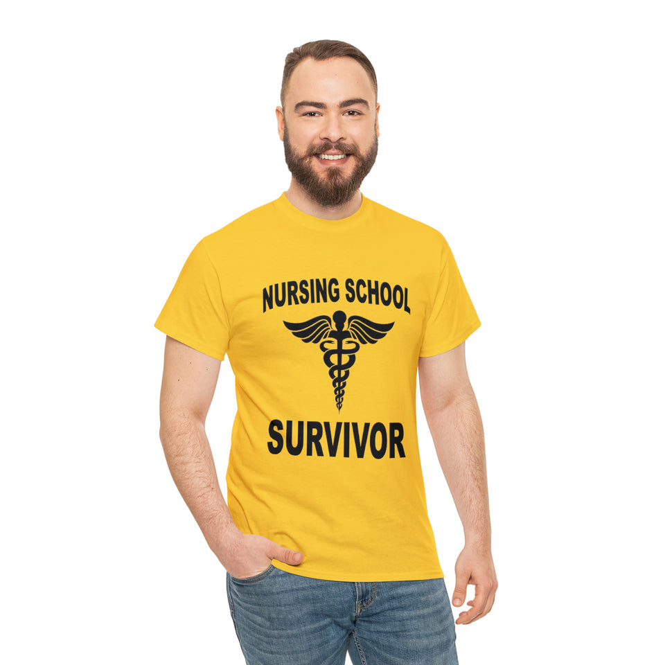 Nursing School Survivor Cotton Tee