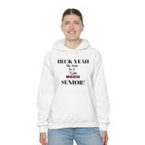 Heck Yeah My Son is A NCCU Senior Unisex Heavy Blend™ Hooded Sweatshirt