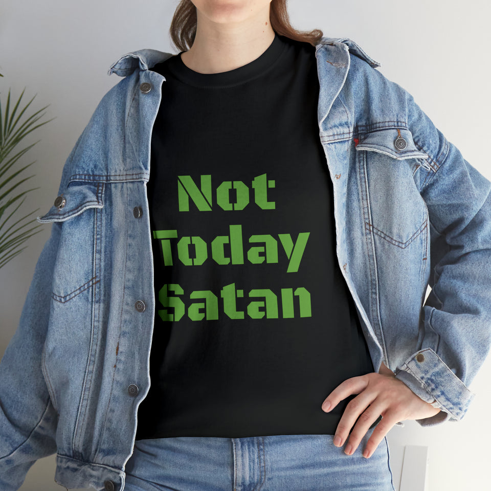 Not Today Satan Unisex Heavy Cotton Tee