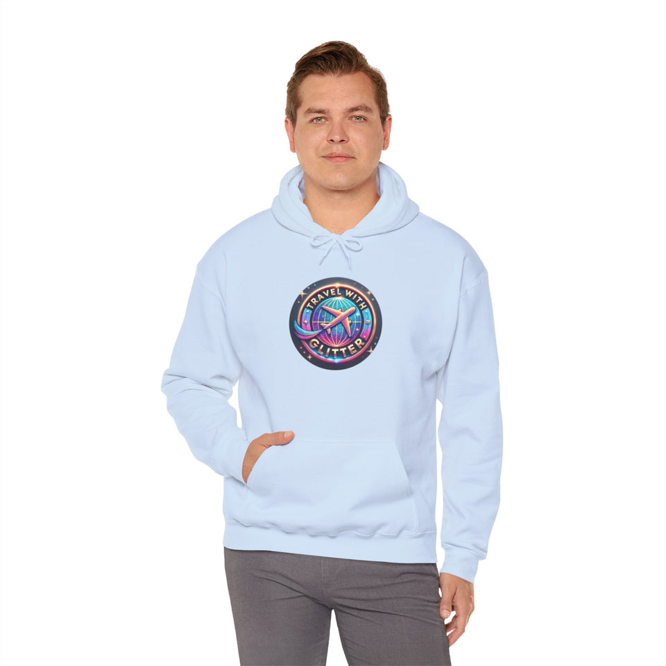 Travel With Glitter Unisex Heavy Blend™ Hooded Sweatshirt