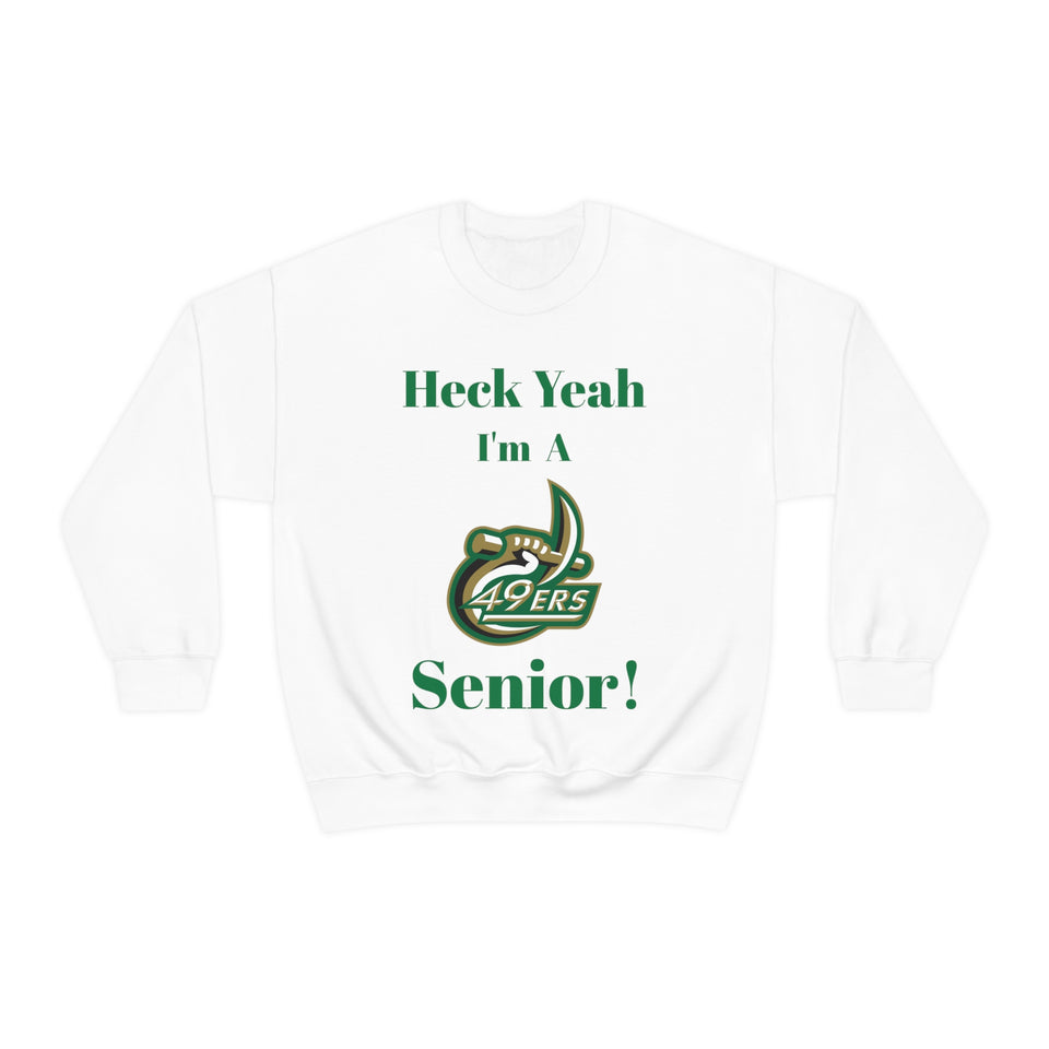 Heck Yeah I'm A UNCC Senior Unisex Heavy Blend™ Crewneck Sweatshirt