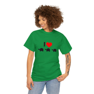 I Love Turtles Unisex Heavy Cotton Tee