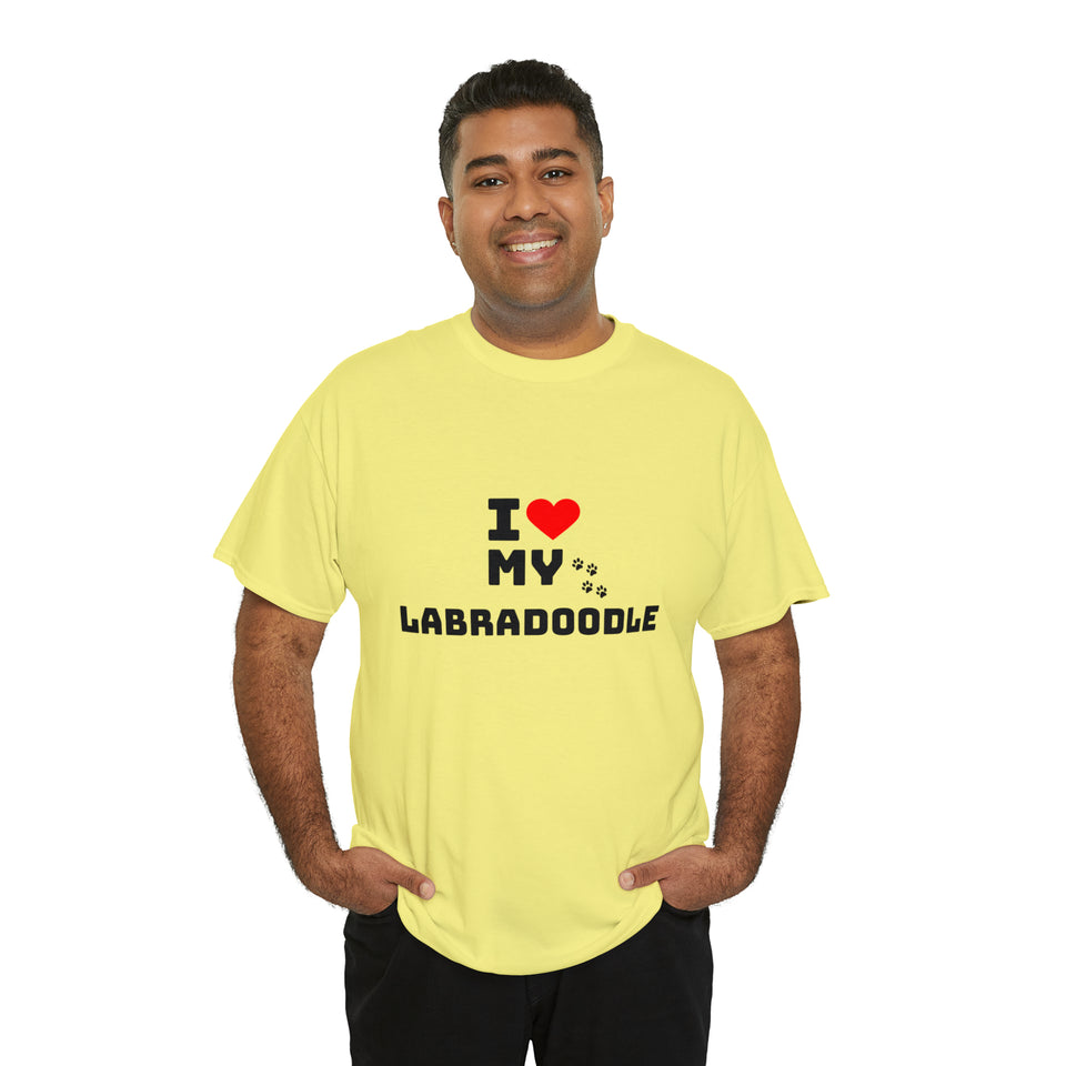 I Love My Labradoodle Unisex Heavy Cotton Tee
