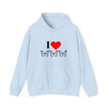 I Love Butterflies Unisex Heavy Blend™ Hooded Sweatshirt