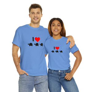 I Love Turtles Unisex Heavy Cotton Tee