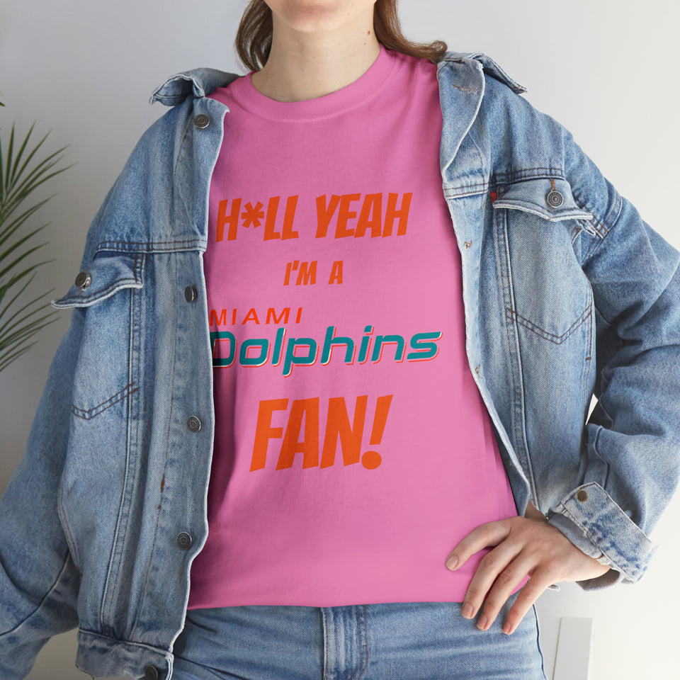 Miami Dolphins Football Unisex Heavy Cotton Tee