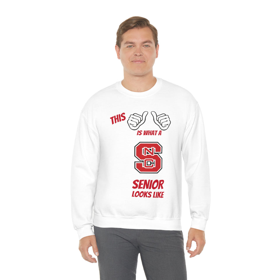 This Is What A NC State Senior Looks Like Unisex Heavy Blend™ Crewneck Sweatshirt