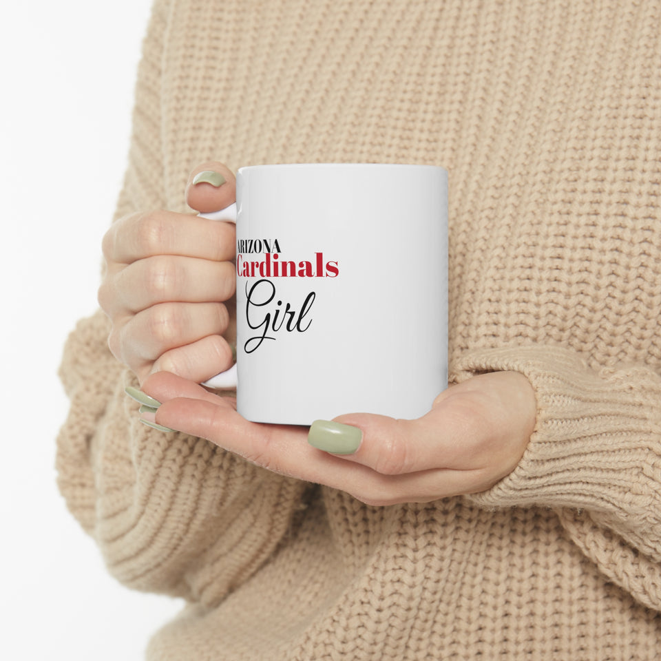 Arizona Cardinals Girl Ceramic Mug 11oz